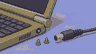 Pixel art cutaway of a laptop hinge and power jack
